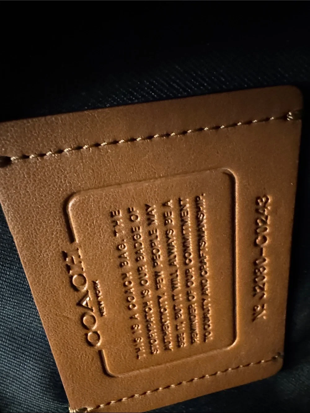 Coach pebbled leather